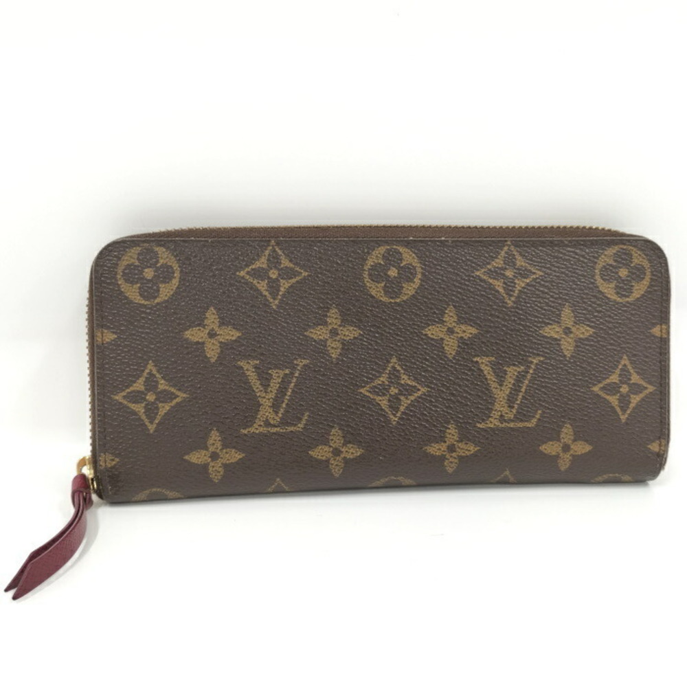 Louis Vuitton Monogram Fuchsia Portefeuille Clemence Round Zipper Long Wallet